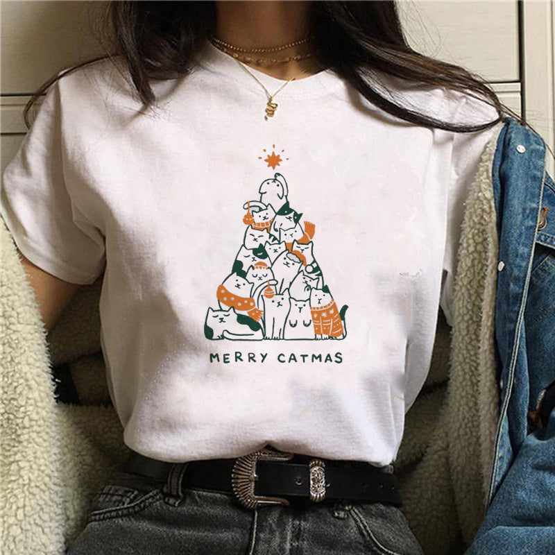 Christmas tree alphabet T-shirt