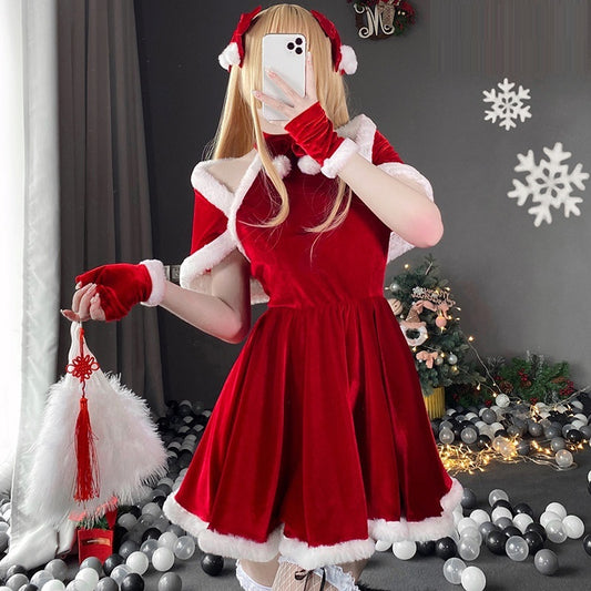 Christmas Women Dress Lady Santa Claus Cosplay Costume