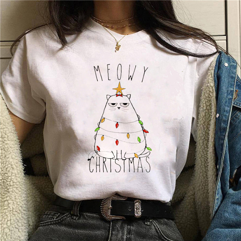 Christmas tree alphabet T-shirt