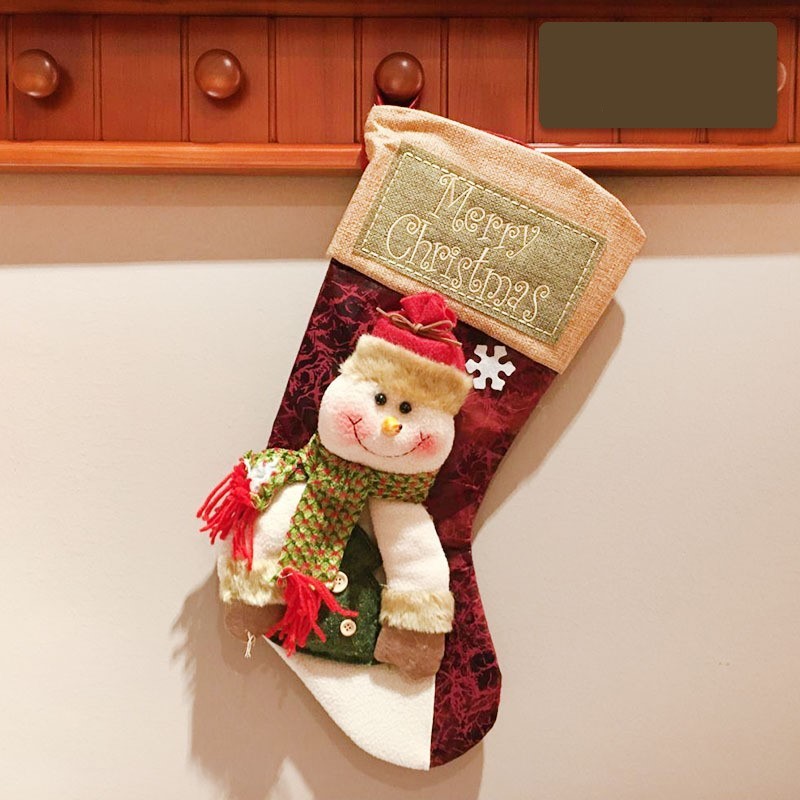 Christmas Stocking Socks Snowman